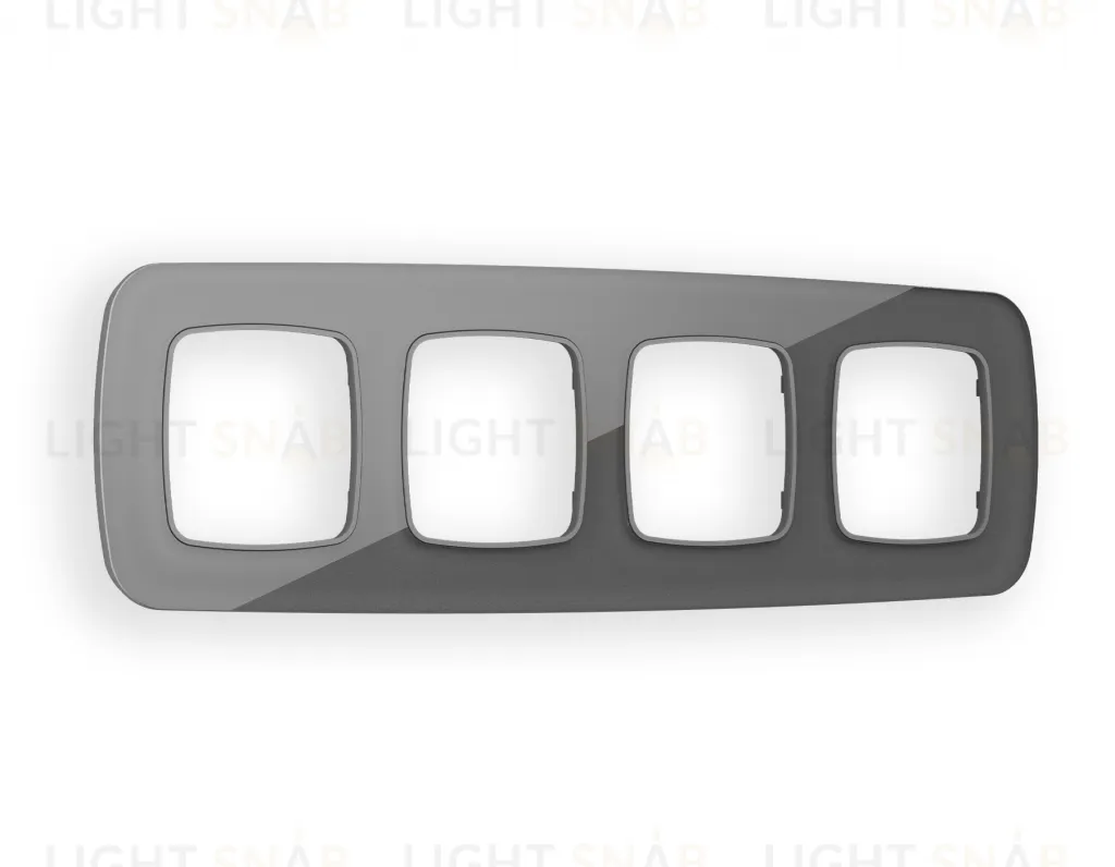 Рамка четверная Ambrella Volt Radian антрацит серый стекло органик OF320654 OF320654