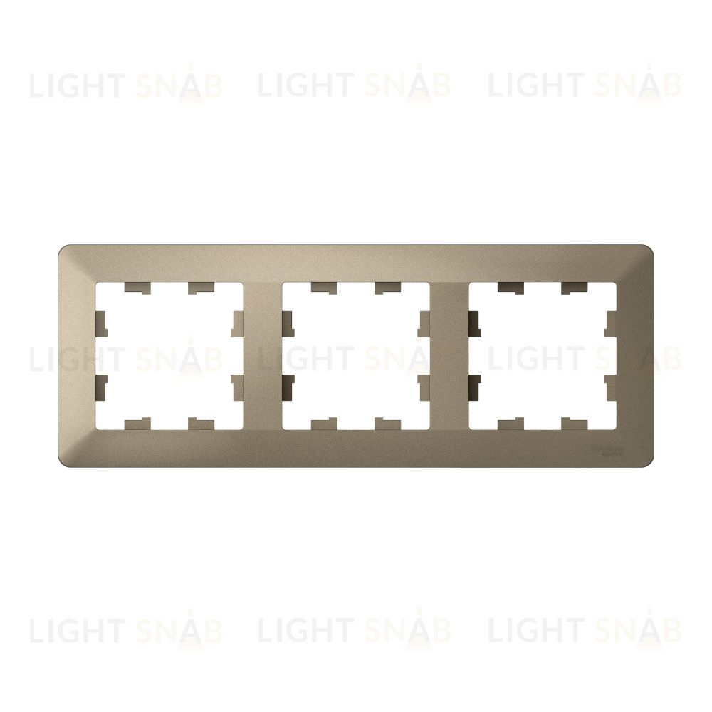 Рамка тройная Schneider Electric Atlasdesign AIR, шампань-дымчатый черный ATN220503 ATN220503