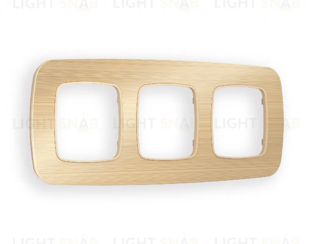 Рамка тройная Ambrella Volt Radian шампань металл шлифованный OF580303 OF580303