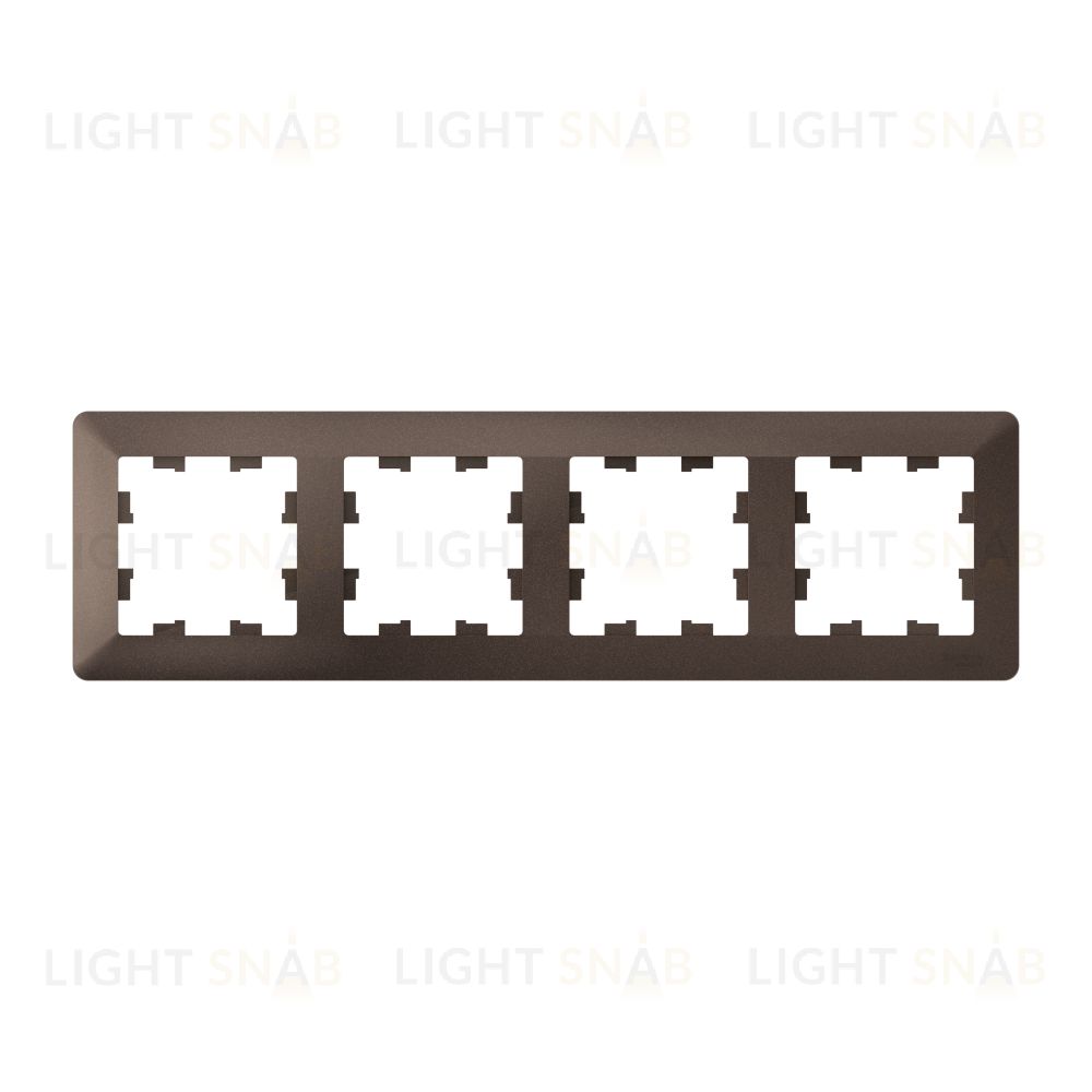 Рамка четверная Schneider Electric Atlasdesign AIR, мокко-дымчатый черный ATN220604 ATN220604