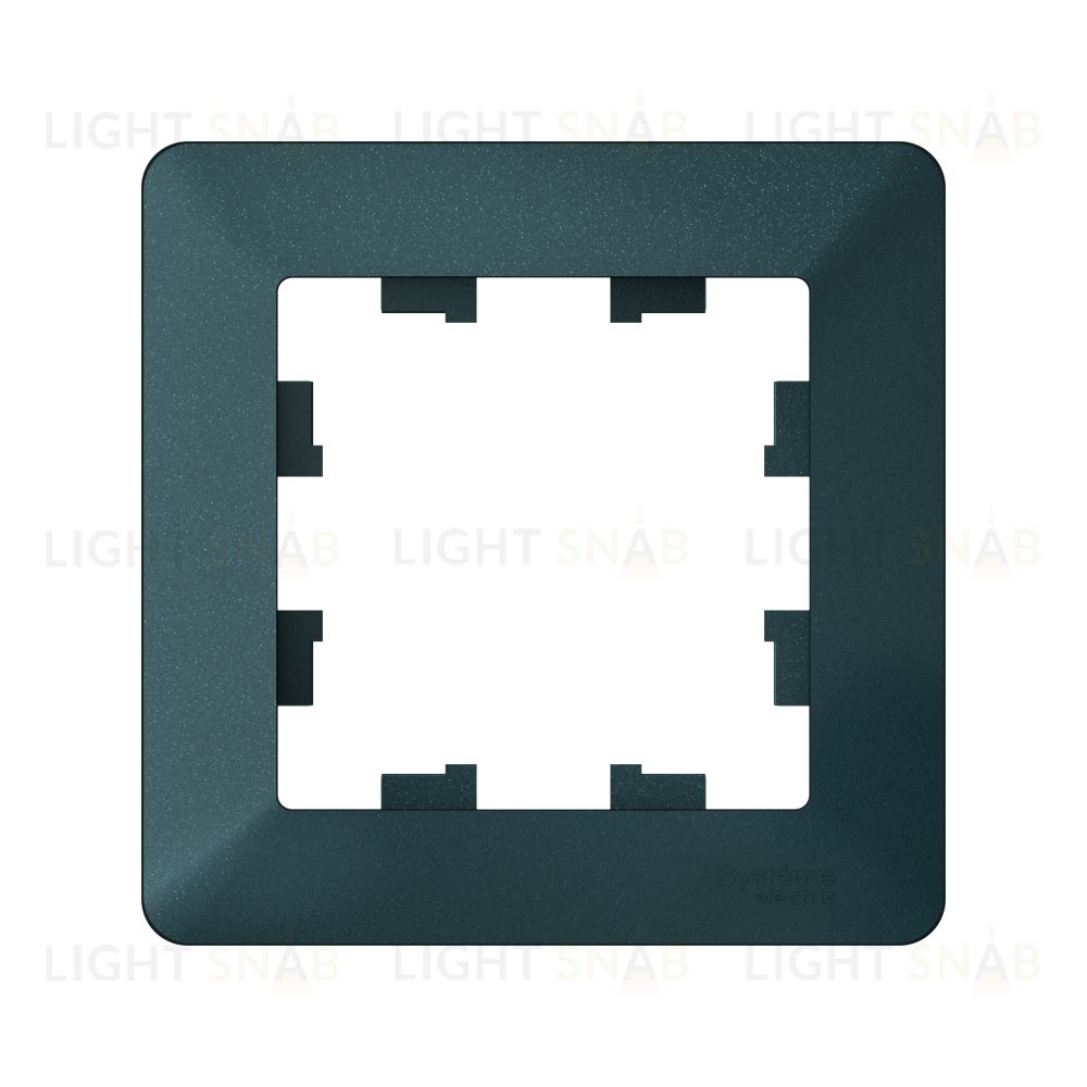 Рамка одинарная Schneider Electric Atlasdesign AIR, изумруд-дымчатый черный ATN220801 ATN220801