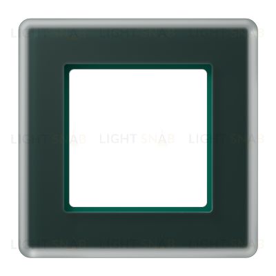 Рамка одинарная сатиновая JUNG A VIVA, изумрудное стекло AV581GLMSG AV581GLMSG