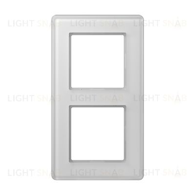 Рамка двойная сатиновая JUNG A VIVA, белое стекло AV582GLMWW AV582GLMWW