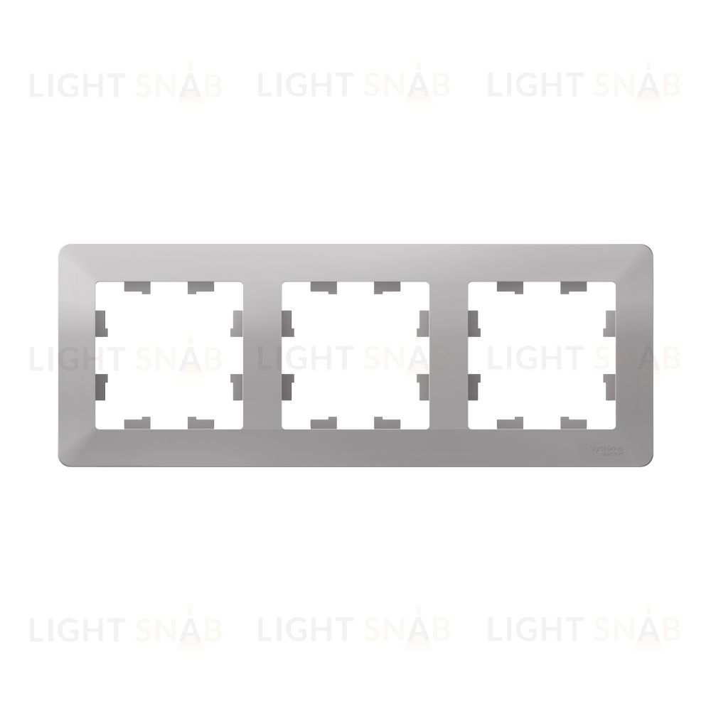 Рамка тройная Schneider Electric Atlasdesign AIR, алюминий-дымчатый черный ATN220303 ATN220303