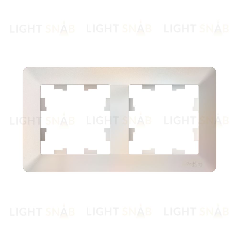 Рамка двойная Schneider Electric Atlasdesign AIR, жемчуг-дымчатый белый ATN220402 ATN220402