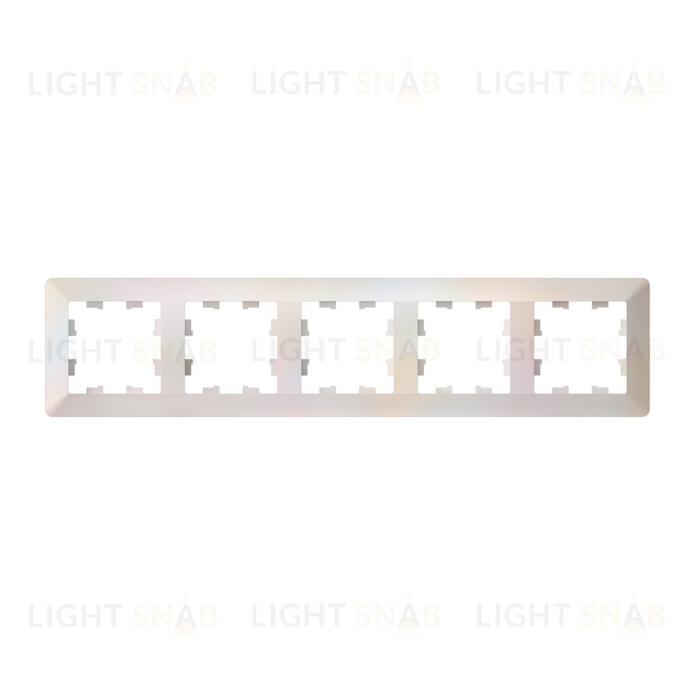 Рамка пятерная Schneider Electric Atlasdesign AIR, жемчуг-дымчатый белый ATN220405 ATN220405