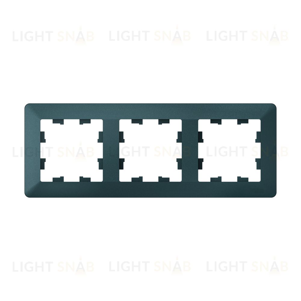 Рамка тройная Schneider Electric Atlasdesign AIR, изумруд-дымчатый черный ATN220803 ATN220803