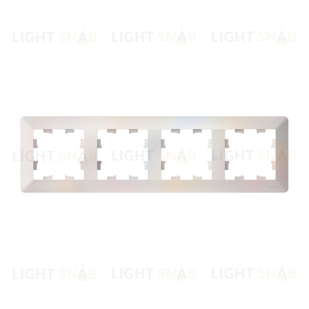 Рамка четверная Schneider Electric Atlasdesign AIR, жемчуг-дымчатый белый ATN220404 ATN220404