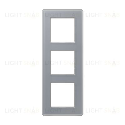 Рамка тройная сатиновая JUNG A VIVA, серое стекло AV583GLMKG AV583GLMKG