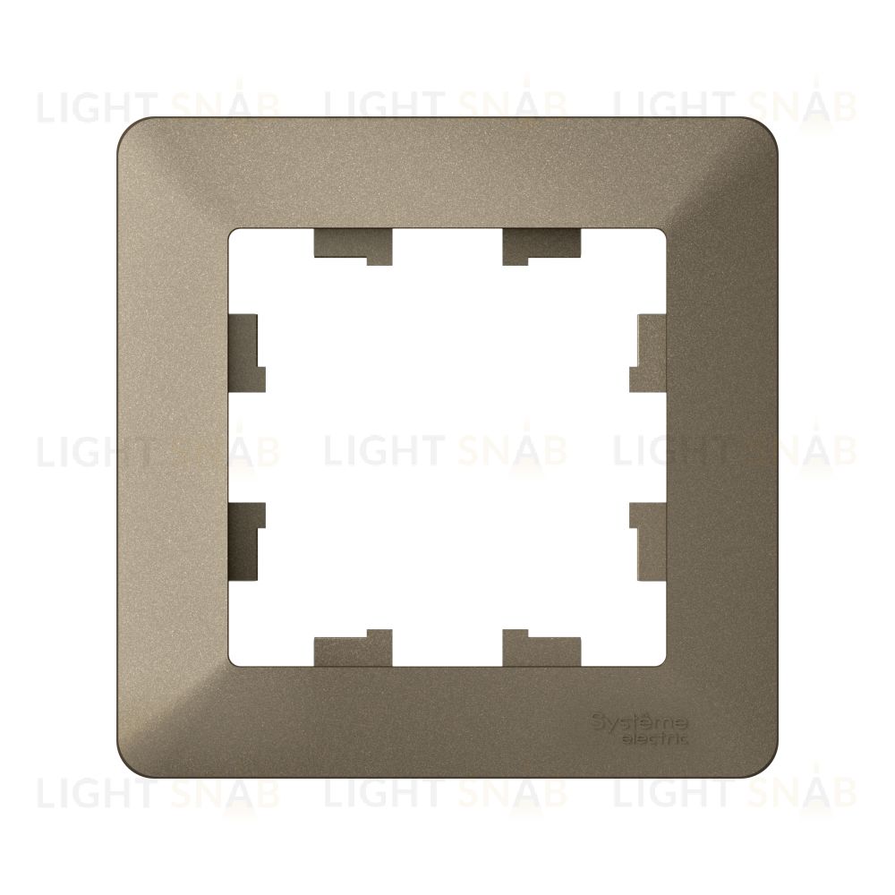 Рамка одинарная Schneider Electric Atlasdesign AIR, шампань-дымчатый черный ATN220501 ATN220501