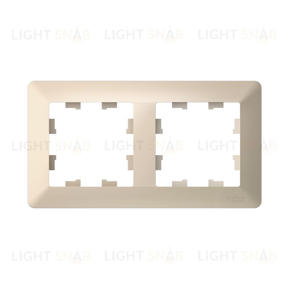 Рамка двойная Schneider Electric Atlasdesign AIR, бежевый-дымчатый белый ATN220202 ATN220202