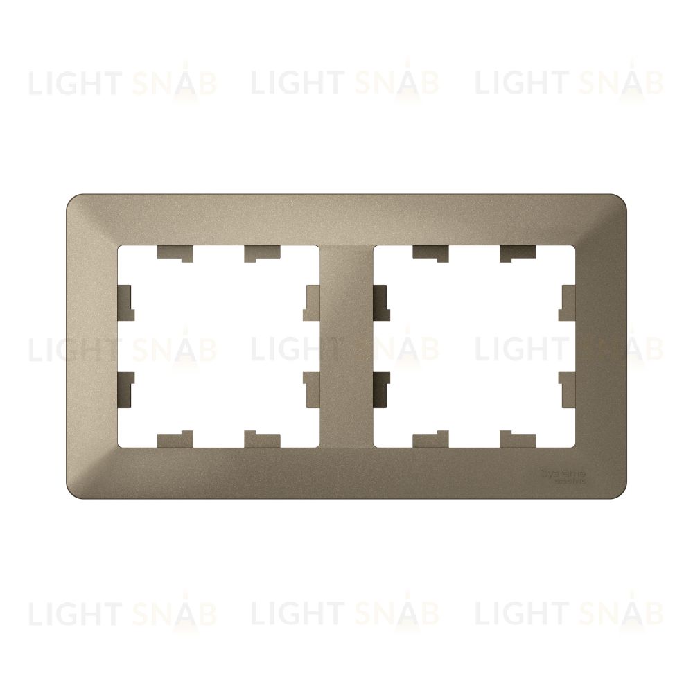 Рамка двойная Schneider Electric Atlasdesign AIR, шампань-дымчатый черный ATN220502 ATN220502