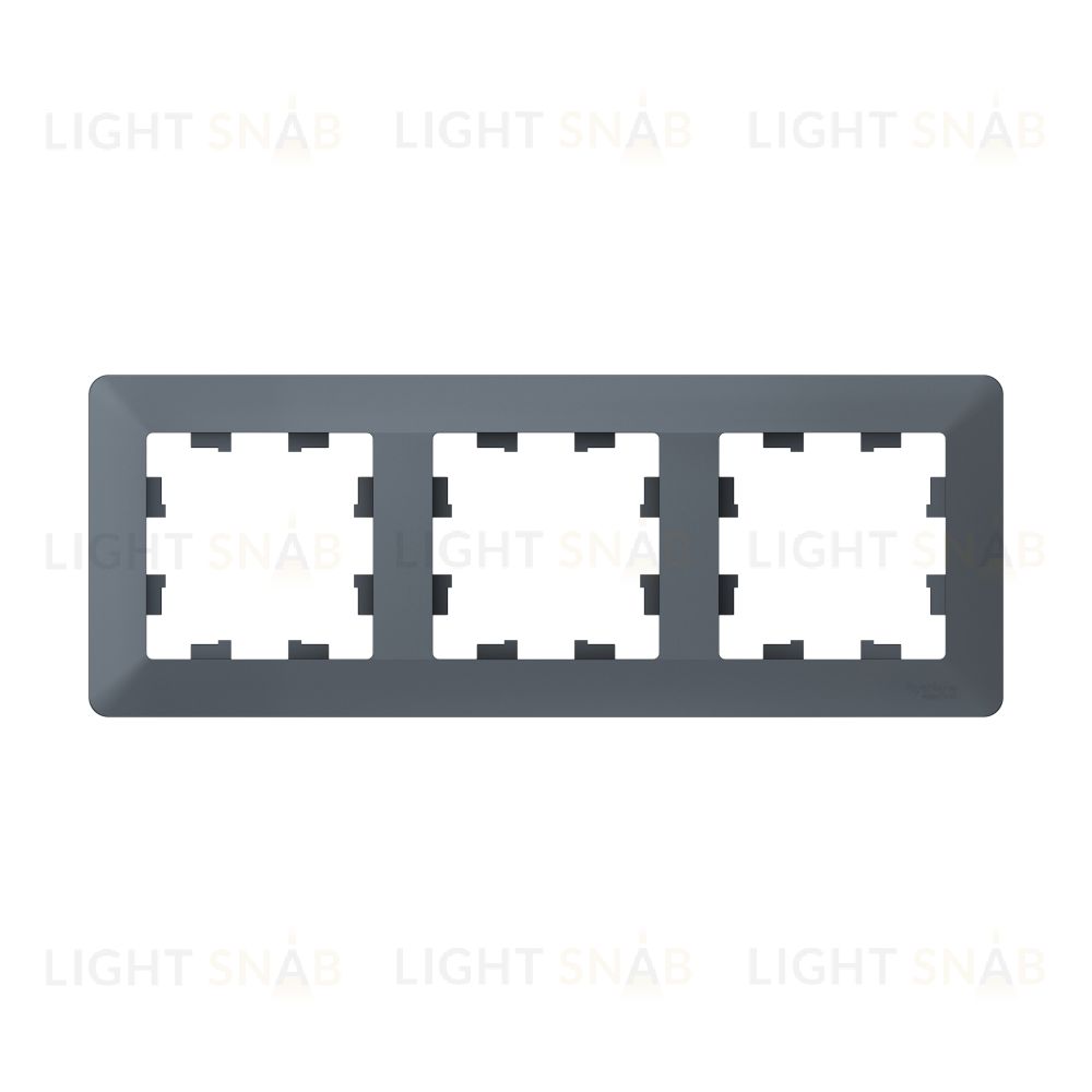 Рамка тройная Schneider Electric Atlasdesign AIR, грифель-дымчатый черный ATN220703 ATN220703