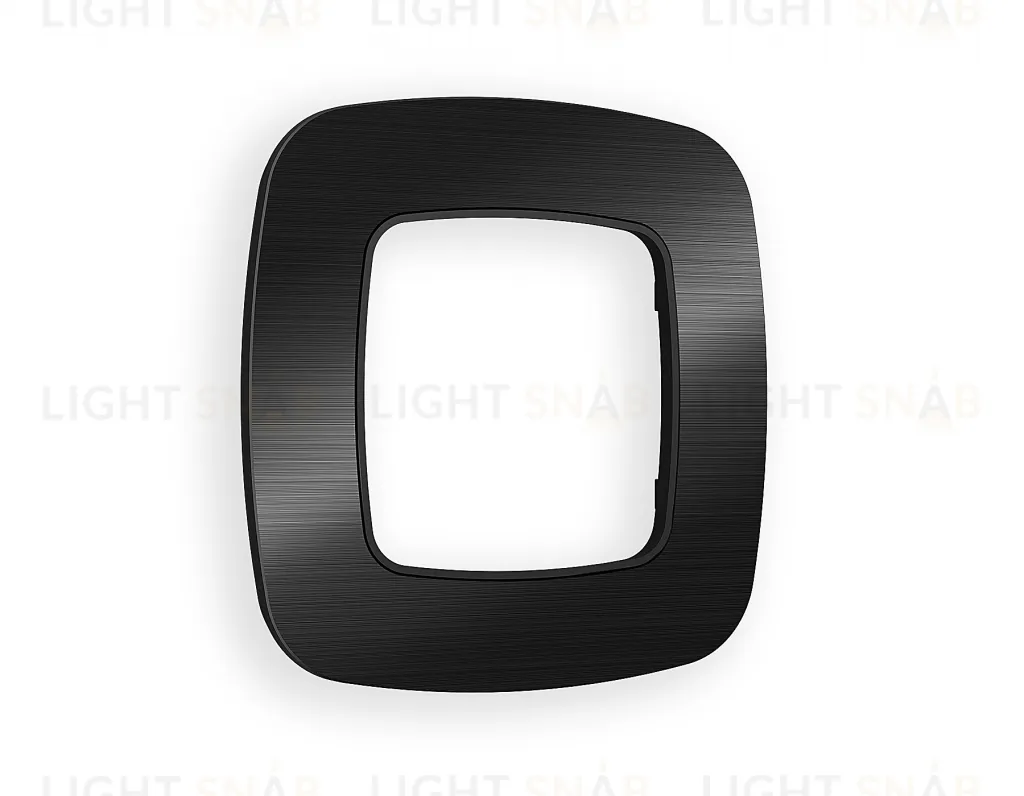 Рамка одинарная Ambrella Volt Radian черный металл шлифованный OF580501 OF580501