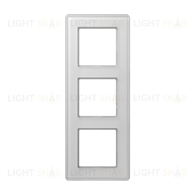 Рамка тройная сатиновая JUNG A VIVA, белое стекло AV583GLMWW AV583GLMWW