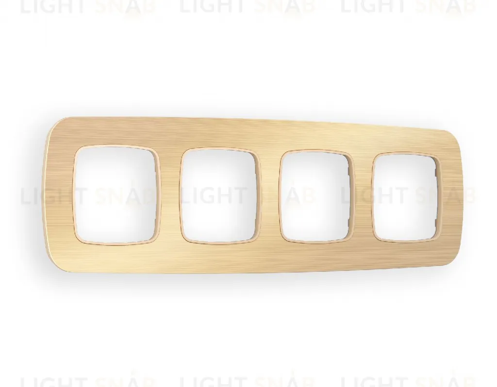 Рамка четверная Ambrella Volt Radian шампань металл шлифованный OF580304 OF580304