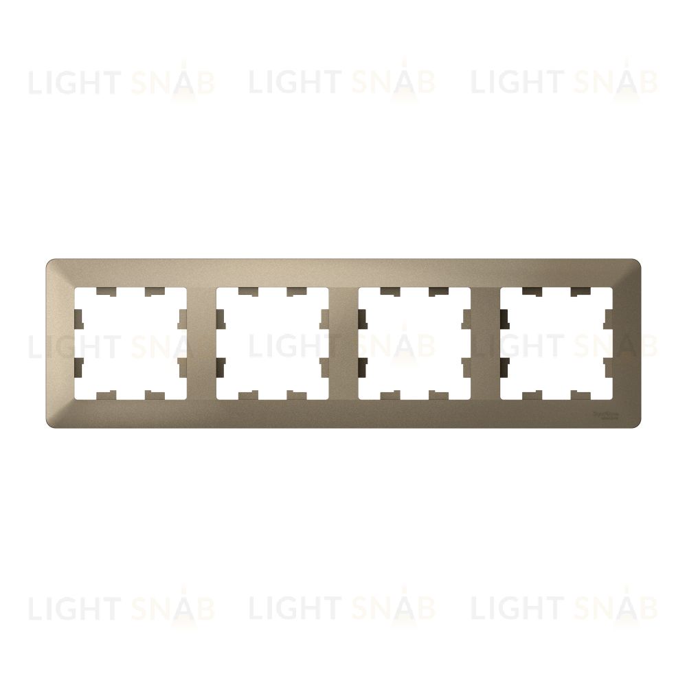 Рамка четверная Schneider Electric Atlasdesign AIR, шампань-дымчатый черный ATN220504 ATN220504