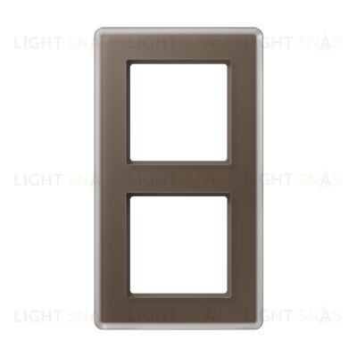 Рамка двойная сатиновая JUNG A VIVA, мокко стекло AV582GLMMO AV582GLMMO