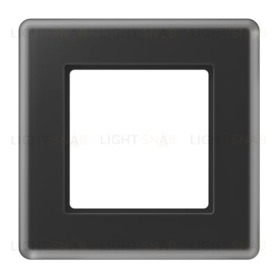 Рамка одинарная сатиновая JUNG A VIVA, черное стекло AV581GLMSW AV581GLMSW