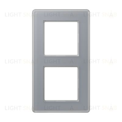 Рамка двойная сатиновая JUNG A VIVA, серое стекло AV582GLMKG AV582GLMKG
