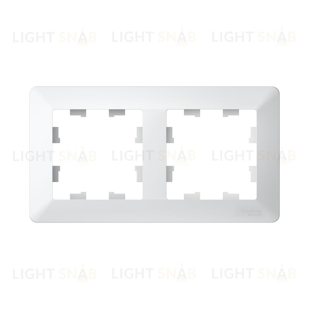 Рамка двойная Schneider Electric Atlasdesign AIR, лотос-дымчатый белый ATN221302 ATN221302