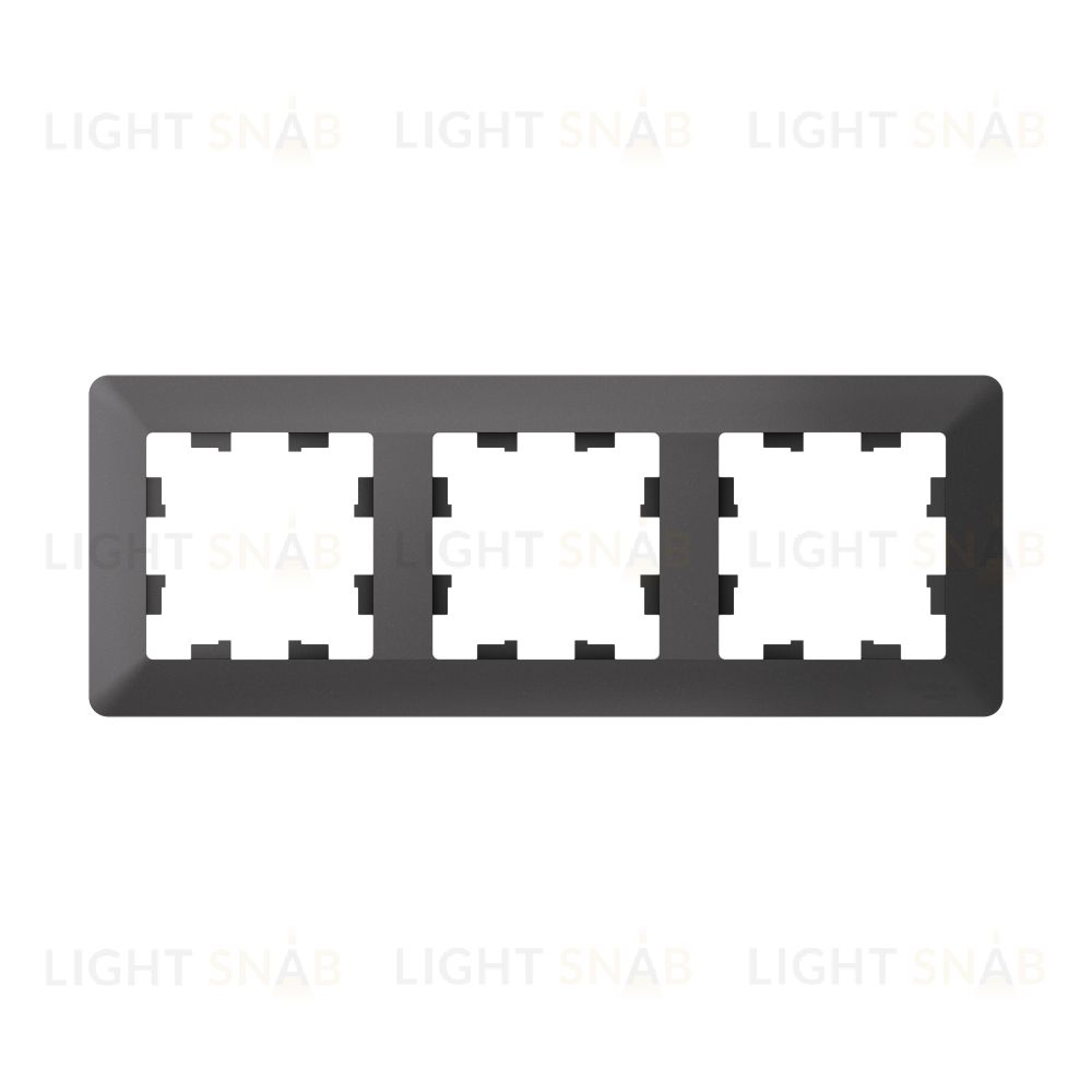 Рамка тройная Schneider Electric Atlasdesign AIR, базальт-дымчатый черный ATN221403 ATN221403
