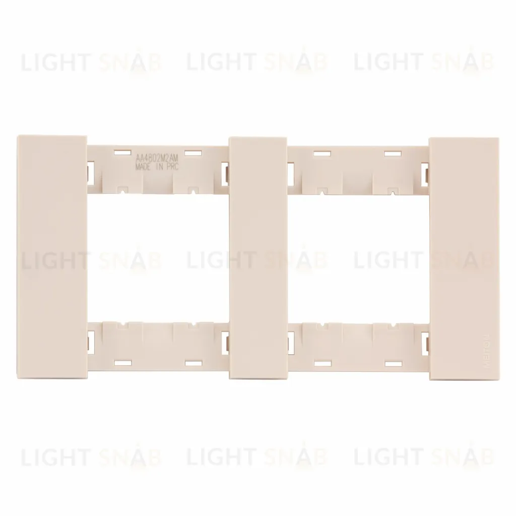 Рамка двойная с суппортом (2+2 мод) Meiton песочный матовый AA4802M2AM+A4702+A4702 AA4802M2AM + A4702