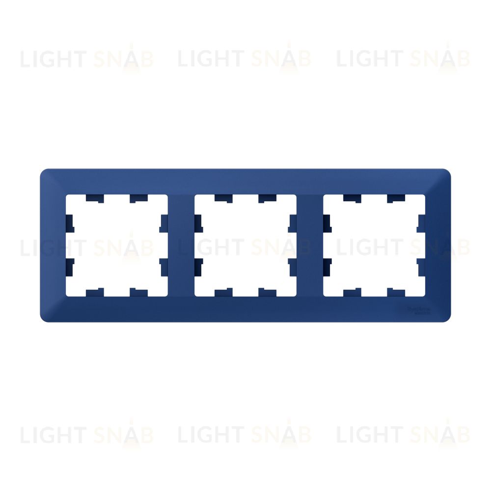 Рамка тройная Schneider Electric Atlasdesign AIR, аквамарин-дымчатый черный ATN221103 ATN221103