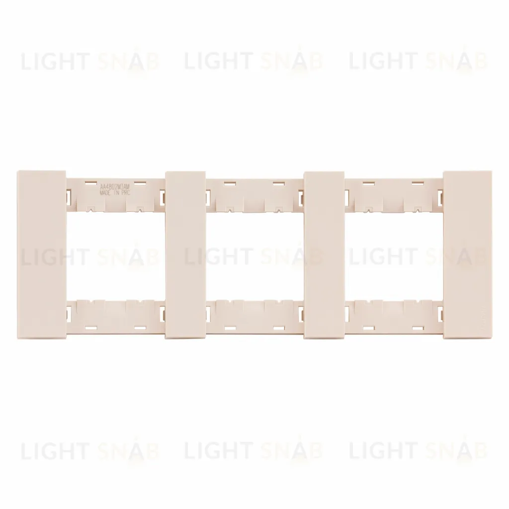 Рамка тройная с суппортом (2+2+2 мод) Meiton песочный матовый AA4802M3AM+A4702+A4702+A4702 AA4802M3AM + A4702