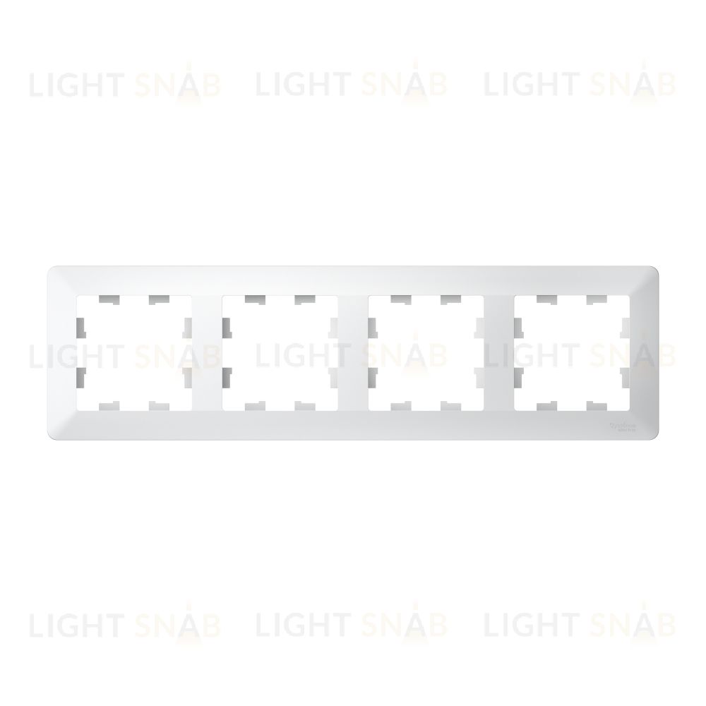 Рамка четверная Schneider Electric Atlasdesign AIR, лотос-дымчатый белый ATN221304 ATN221304