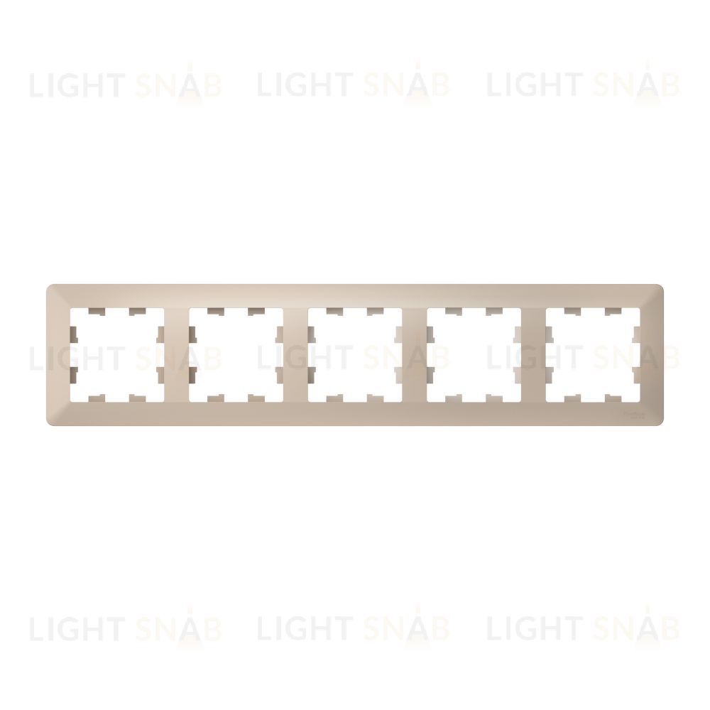 Рамка пятерная Schneider Electric Atlasdesign AIR, песочный-дымчатый белый ATN221205 ATN221205