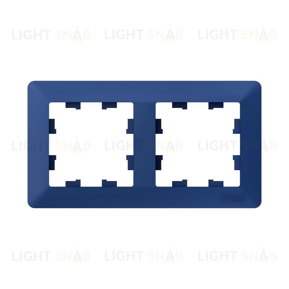 Рамка двойная Schneider Electric Atlasdesign AIR, аквамарин-дымчатый черный ATN221102 ATN221102