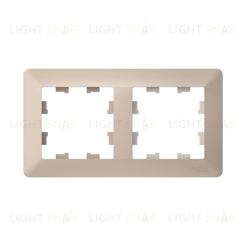 Рамка двойная Schneider Electric Atlasdesign AIR, песочный-дымчатый белый ATN221202 ATN221202