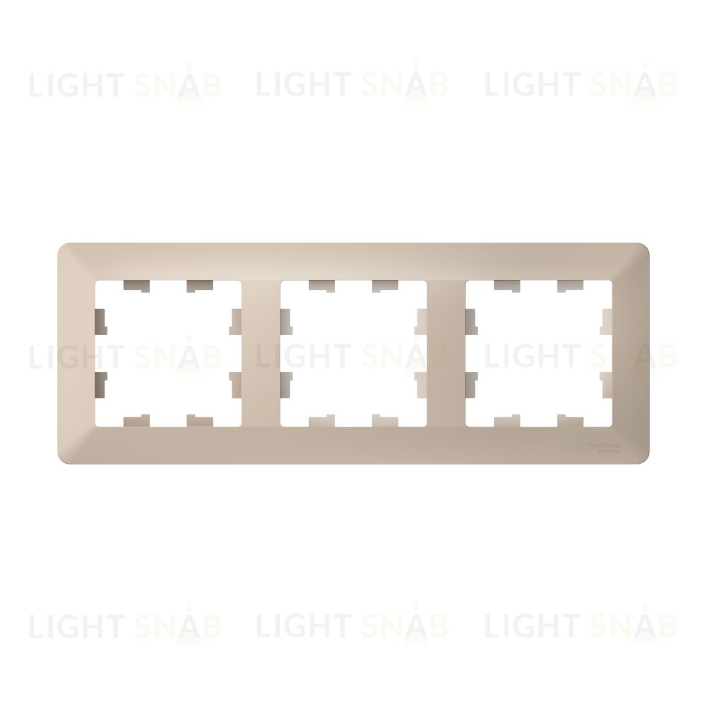Рамка тройная Schneider Electric Atlasdesign AIR, песочный-дымчатый белый ATN221203 ATN221203