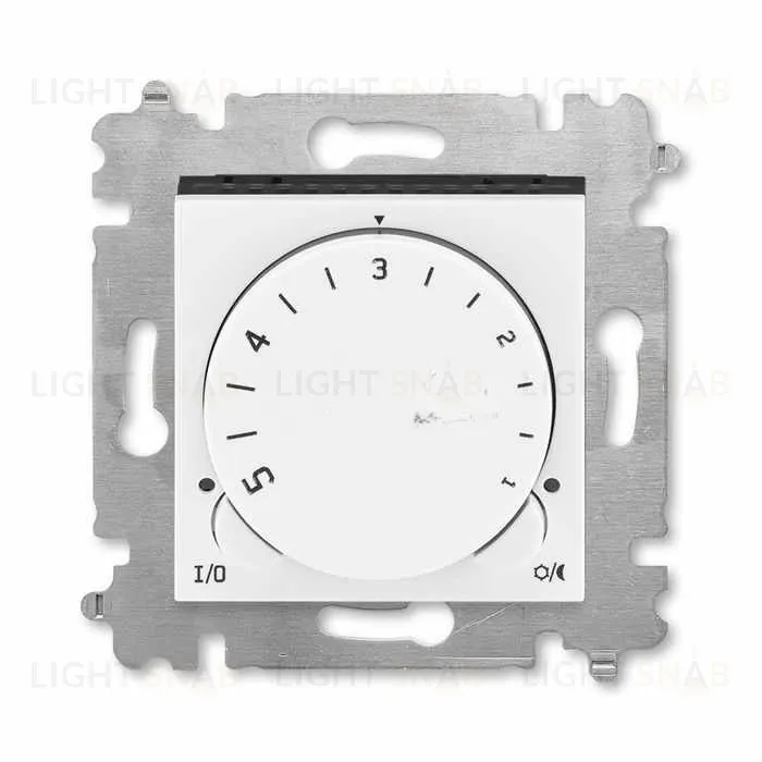 Терморегулятор универсальный с поворотной ручкой ABB Levit 16А, белый-дымчатый чёрный 2CHH920003A6062 2CHH920003A6062