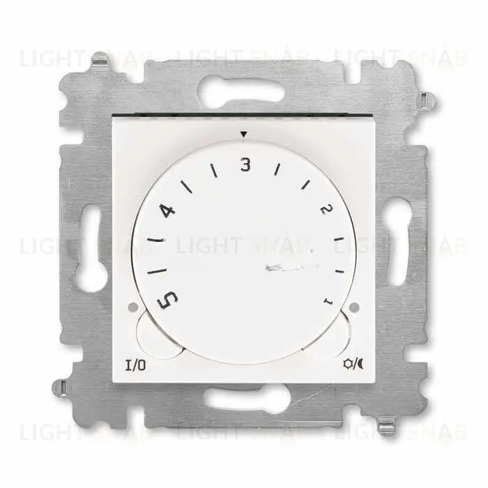 Терморегулятор универсальный с поворотной ручкой ABB Levit 16А, жемчуг-Ледяной 2CHH920003A6068 2CHH920003A6068