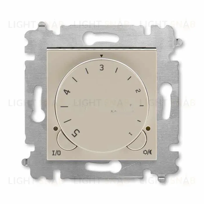 Терморегулятор универсальный с поворотной ручкой ABB Levit 16А, кофе макиато-Белый 2CHH920003A6018 2CHH920003A6018