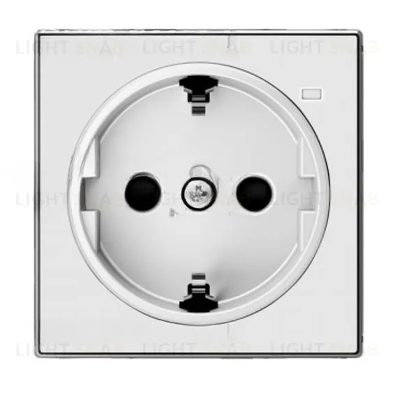Накладка для розетки Schuko с линзой для контрольной подсветки ABB SKY альпийский белый 2CLA858880A1101 2CLA858880A1101