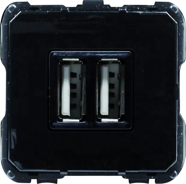 ABB механизм USB зарядного устройства, 2 x 750 мА или 1 х 1500 мА 2CLA818500A1001 2CLA818500A1001