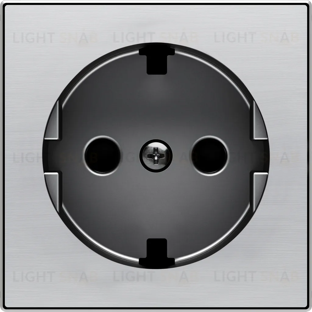Накладка для розетки SCHUKO ABB SKY Нержавеющая сталь 2CLA858800A1401 2CLA858800A1401