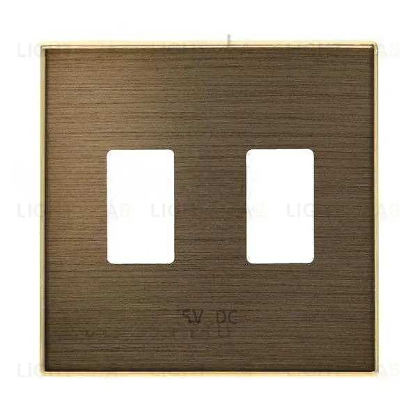 Накладка для механизма 2хUSB зарядного устройства ABB SKY античная латунь 2CLA858530A1201 2CLA858530A1201