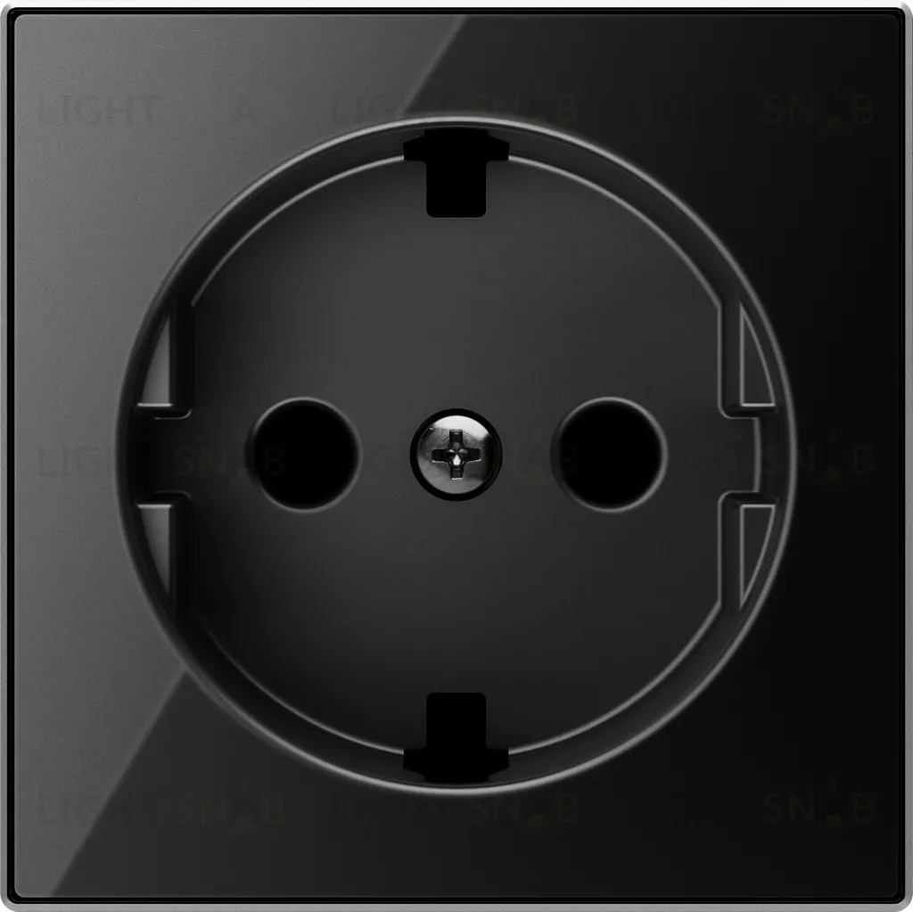 Накладка для розетки SCHUKO ABB SKY Стекло чёрное 2CLA858800A2501 2CLA858800A2501