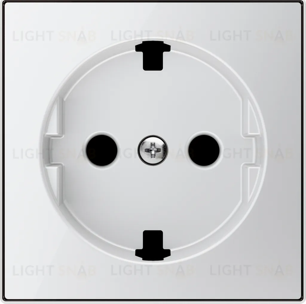 Накладка для розетки SCHUKO ABB SKY Стекло белое 2CLA858800A2101 2CLA858800A2101