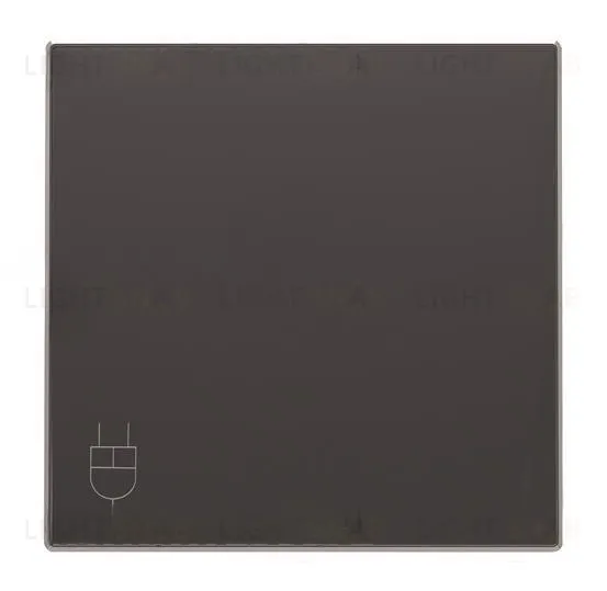 Накладка для розетки Schuko с крышкой ABB SKY черный бархат 2CLA858810A1501 2CLA858810A1501