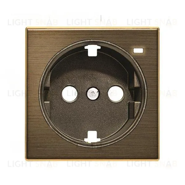 Накладка для розетки Schuko с линзой для контрольной подсветки ABB SKY античная латунь 2CLA858880A1201 2CLA858880A1201