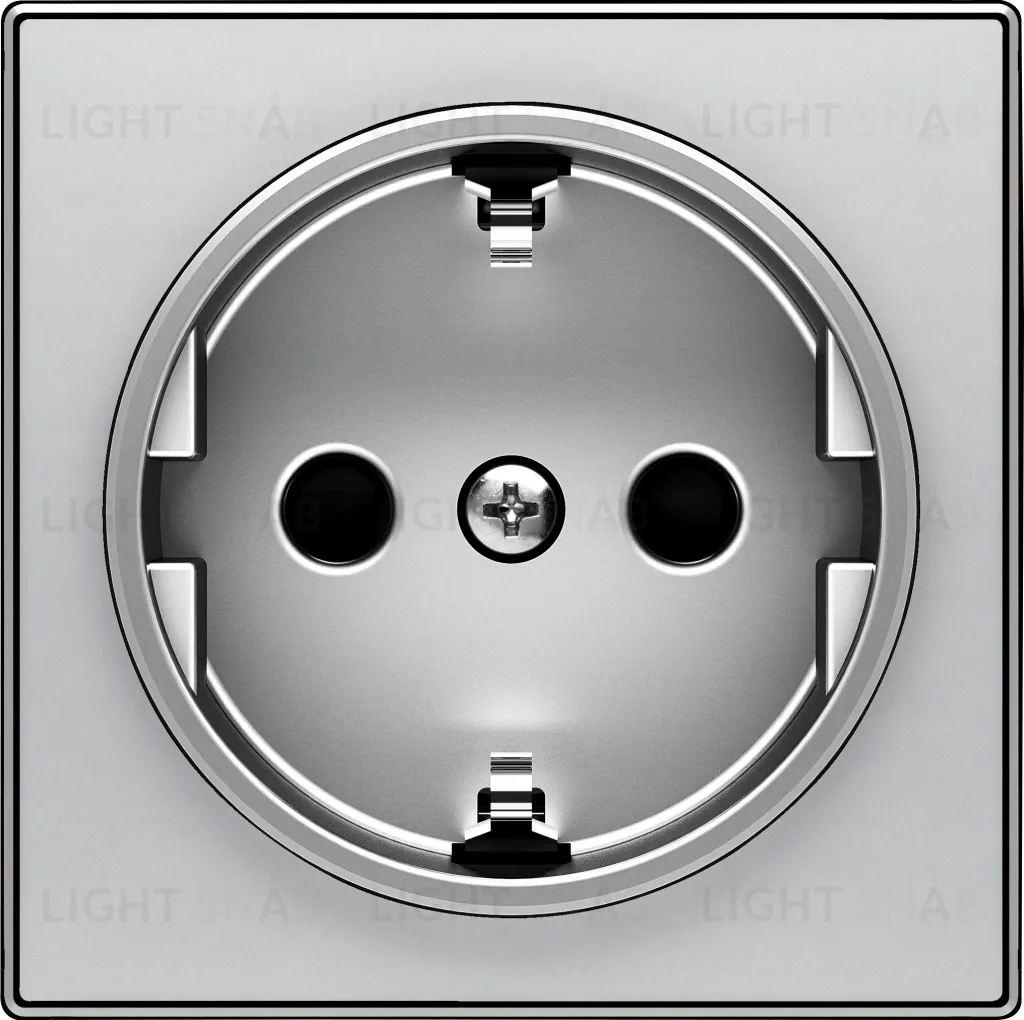 Накладка для розетки SCHUKO ABB SKY Серебристый алюминий 2CLA858800A1301 2CLA858800A1301