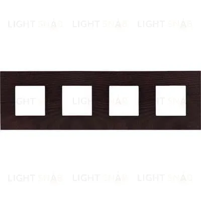 Рамка четверная ABB Niessen Zenit, натуральное венге 2CLA227400N2101 2CLA227400N2101