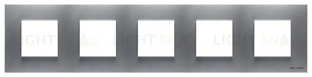 Рамка 5-постовая, 2-модульная ABB Niessen Zenit, цветсеребристый 2CLA227500N1301 2CLA227500N1301