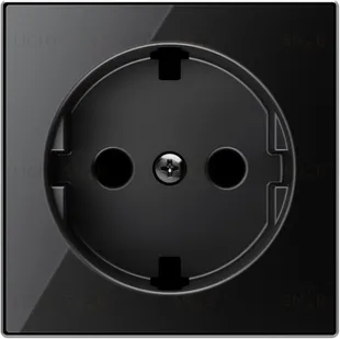Накладка для розетки SCHUKO с плоской поверхностью ABB SKY Стекло чёрное 2CLA858890A2501 2CLA858890A2501