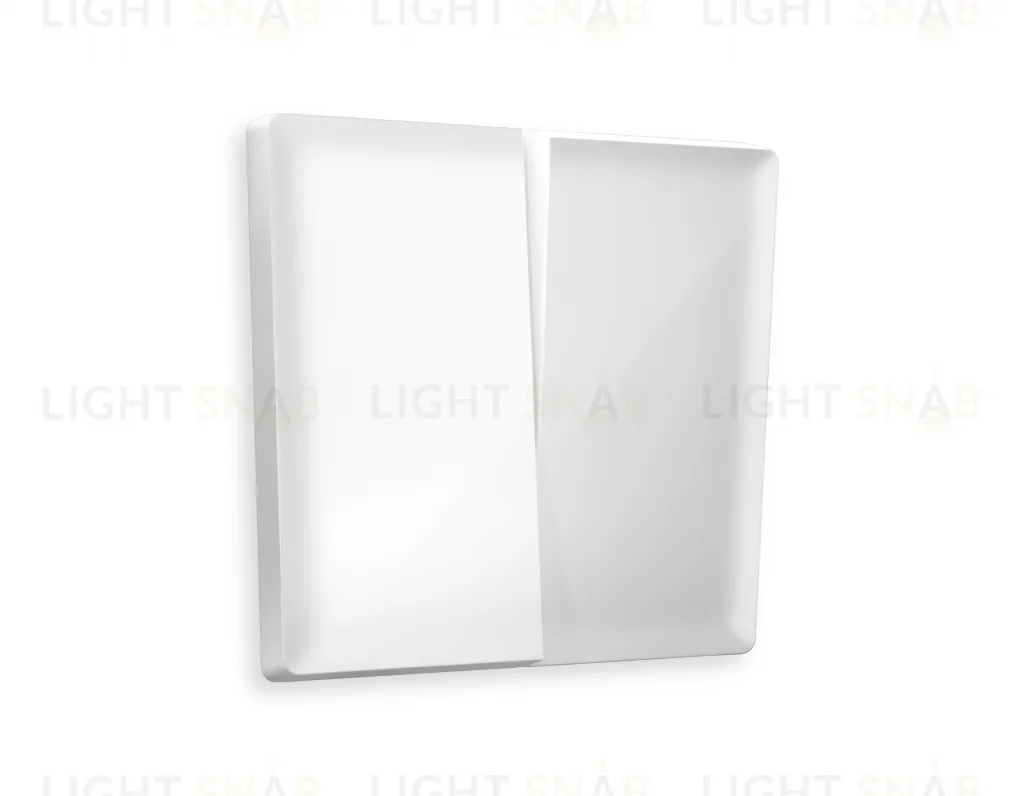 Лицевая панель ALFA (Белый глянец) для 2-клавишных выключателей QUANT AP1030 AP1030